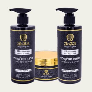 סט שמפו, מרכך ומסיכה מולקולרית לשיקום אינטנסיבי – במחיר מיוחד ומשלוח חינם!